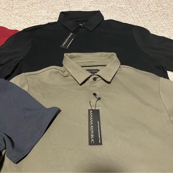 4 Banana Republic Men’s Luxe Touch Performance Polos and Tee - Large - Picture 6 of 11
